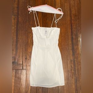 Wilfred Fable Bustier White Mini Dress
